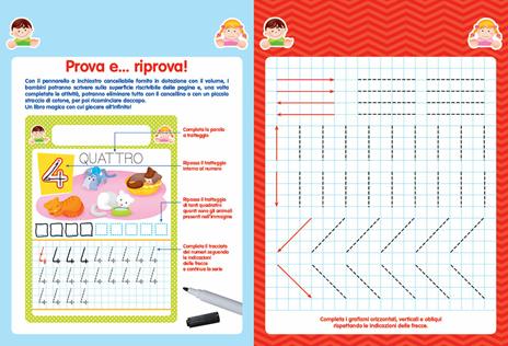 Imparo i numeri con il libro lavagna. Scrivo, cancello, riscrivo. 5-6 anni. Con gadget - 3