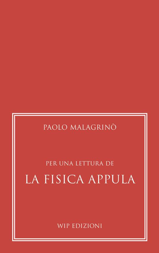 Per una lettura de "La Fisica Appula" - Paolo Malagrinò - copertina