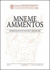 Mneme ammentos. Semestrale di studi e ricerche - copertina