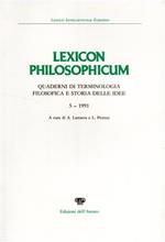 Lexicon philosophicum. Quaderni di terminologia filosofica e storia delle idee