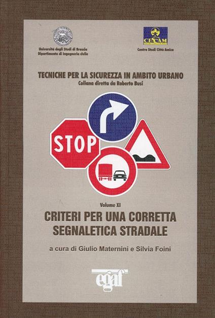 Criteri per una corretta segnaletica stradale - copertina