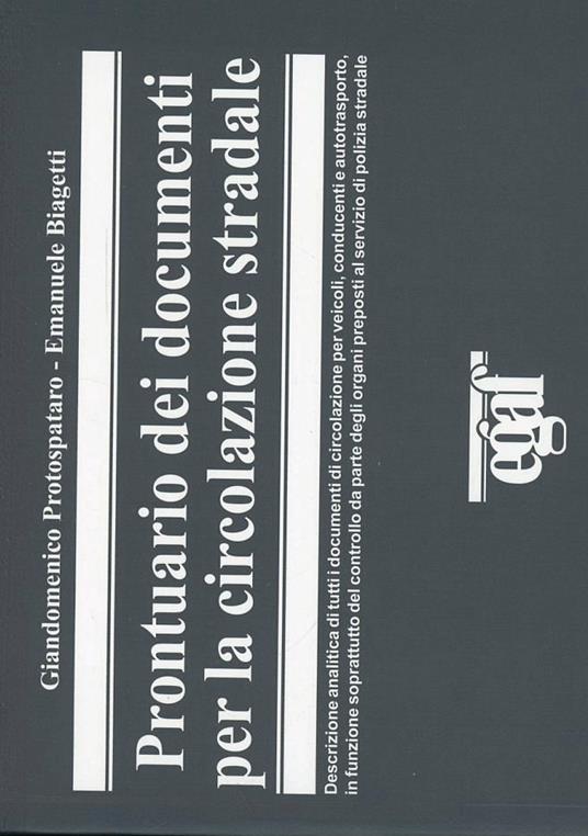 Pronturaio dei documenti per la circolazione stradale - copertina