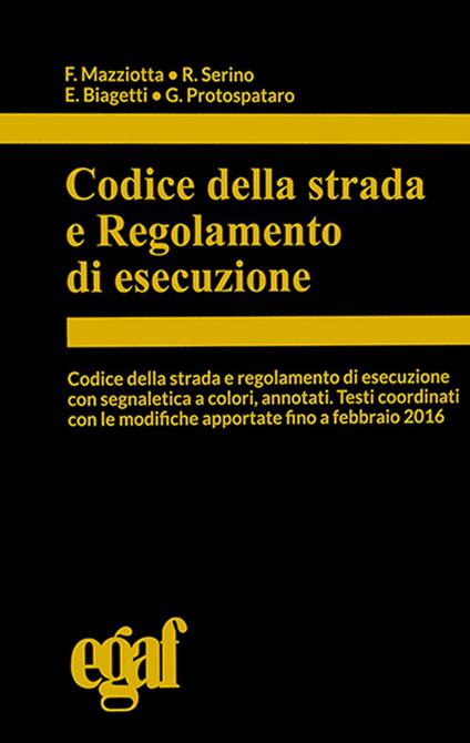 Codice della strada e regolamento di esecuzione - copertina