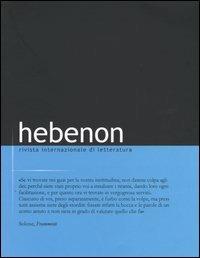Hebenon. Rivista internazionale di letteratura (2004). Vol. 2 - copertina