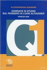 Giornate di studio sul pensiero di Louis Althusser - copertina