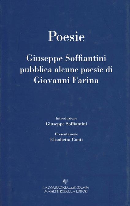 Giuseppe Soffiantini pubblica alcune poesie di Giovanni Farina. Poesie - Giovanni Farina - copertina