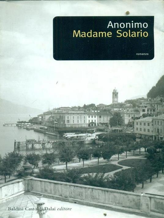 Madame Solario - Anonimo - copertina
