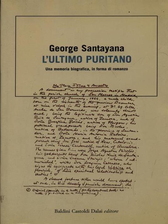 L' ultimo puritano - George Santayana - 4