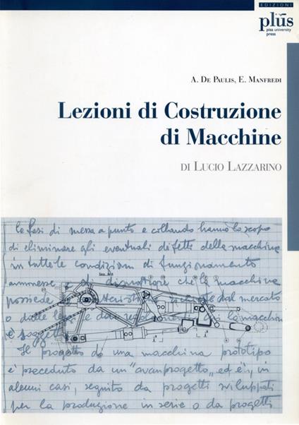 Lezioni di costruzione di macchine - Lucio Lazzarino - copertina