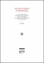 Studi classici e orientali (2006). Vol. 52