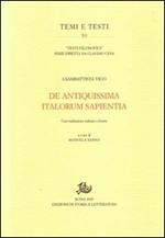 De antiquissima italorum sapientia. Con le risposte al «Giornale de' Letterati d'Italia». Con la trascrizione critica degli articoli del «Giornale de' Letterati d'Italia»