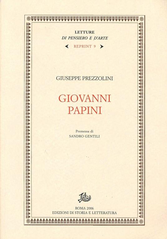 Giovanni Papini - Giuseppe Prezzolini - copertina