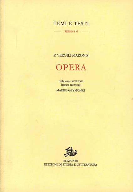 Opera - Publio Virgilio Marone - copertina