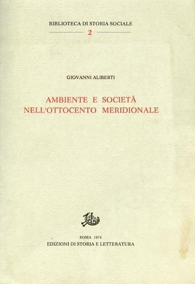 Ambiente e società nell'Ottocento meridionale - Giovanni Aliberti - copertina
