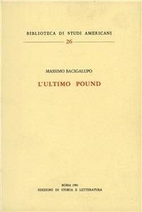 L' ultimo Pound - Massimo Bacigalupo - copertina