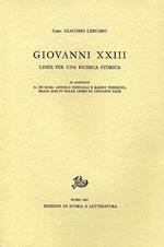 Giovanni XXIII. Linee per una ricerca storica