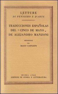 Traducciones espanolas del «Cinco de Mayo» de Alejandro Manzoni - Mario Gasparini - copertina