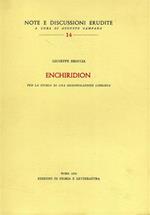 Enchiridion. Per la storia di una denominazione libraria