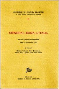 Stendhal, Roma, l'Italia. Atti del Congresso internazionale (Roma, 7-10 novembre 1983) - copertina