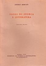 Saggi di storia e letteratura. Vol. 1