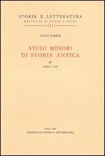 Studi minori di storia antica. Vol. 4: Saggi vari