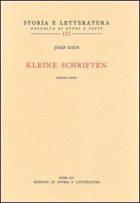 Kleine Schriften - Joseph Koch - copertina