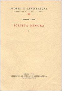 Scripta minora - Werner Jaeger - copertina