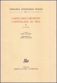 Carte dell'Archivio capitolare di Pisa. Vol. 1: 930-1050 - copertina