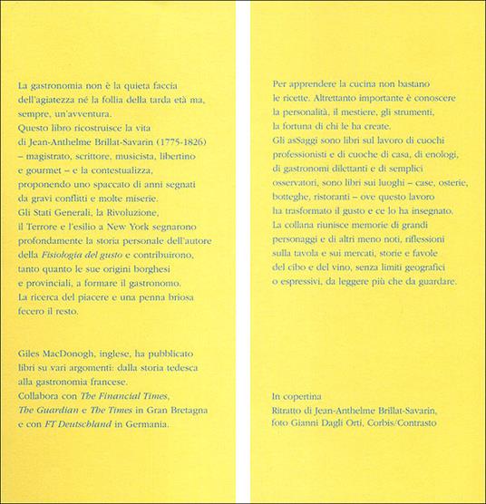Gastronomo e giudice. Vita di Jean-Anthelme Brillat-Savarin - Giles McDonogh - 2
