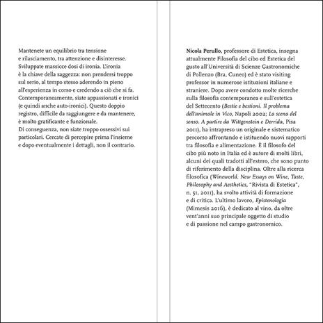 Il gusto come esperienza. Saggio di filosofia e estetica del cibo - Nicola Perullo - 2