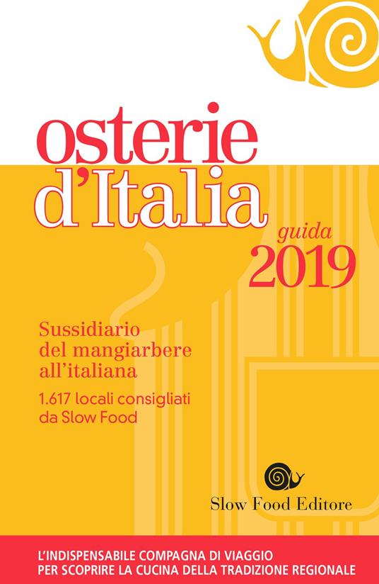 Osterie d'Italia 2019. Sussidiario del mangiarbere all'italiana - copertina