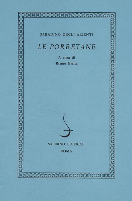 Le porretane - Sabadino G. Degli Arienti - copertina