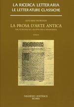 La prosa d'arte antica. Dal VI secolo a. C. all'età della rinascenza