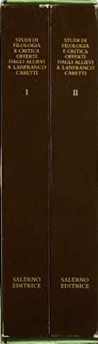 Studi di filologia e critica offerti dagli allievi a Lanfranco Caretti - copertina