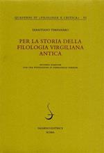 Per la storia della filologia virgiliana antica