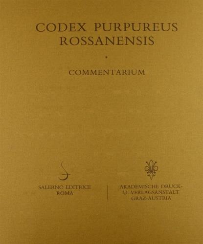 Codex purpureus rossanensis. Commentario - copertina