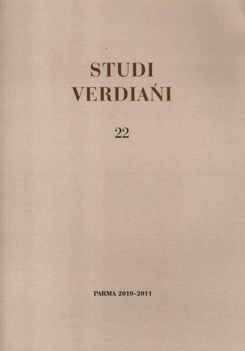 Studi verdiani. Vol. 22 - copertina