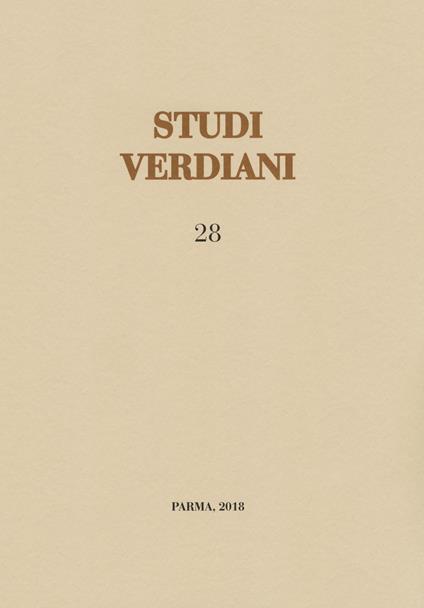 Studi verdiani. Vol. 28 - copertina