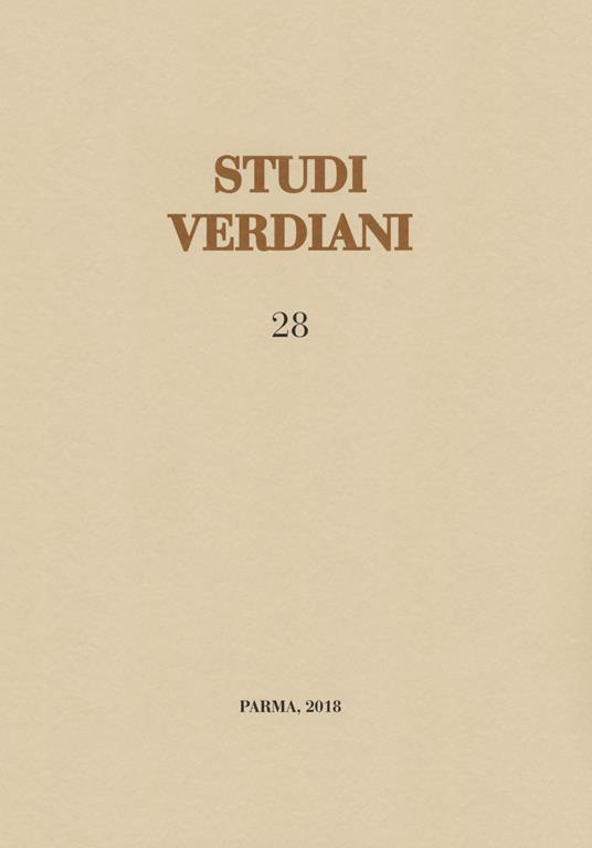 Studi verdiani. Vol. 28 - copertina