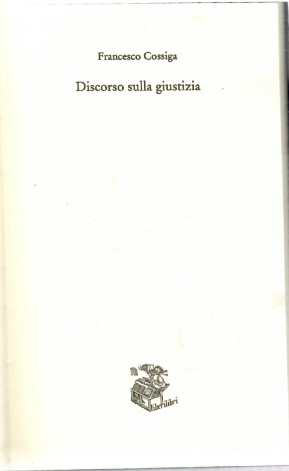 Discorso sulla giustizia
