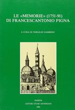 Le «Memorie» (1751-1791) del padre Francescantonio Pigna