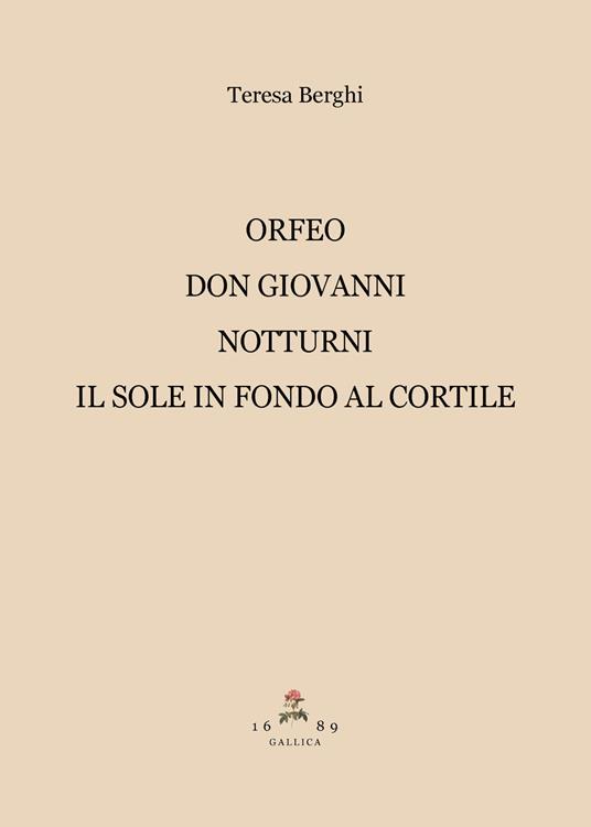 Don Giovanni-Il sole in fondo al cortile-Orfeo-Notturni - Teresa Berghi - copertina