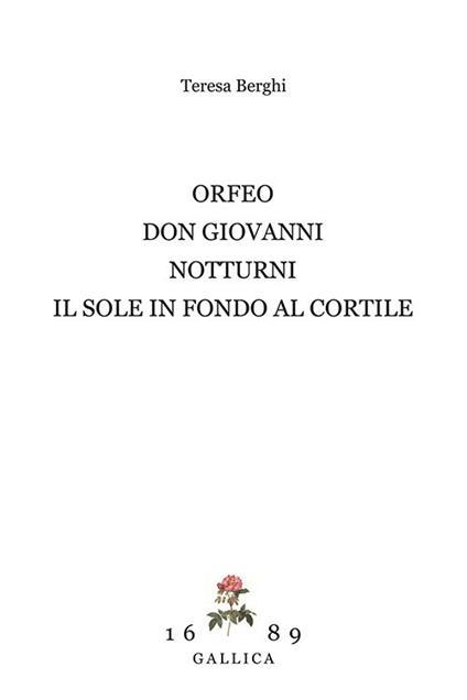 Don Giovanni-Il sole in fondo al cortile-Orfeo-Notturni - Teresa Berghi - copertina