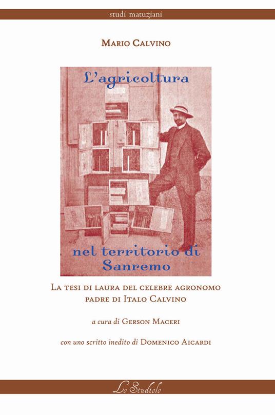 L' agricoltura nel territorio di Sanremo - Mario Calvino - copertina