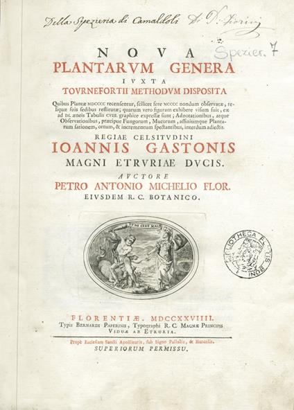 Nova plantarum genera - Petro Antonio Michelio - copertina