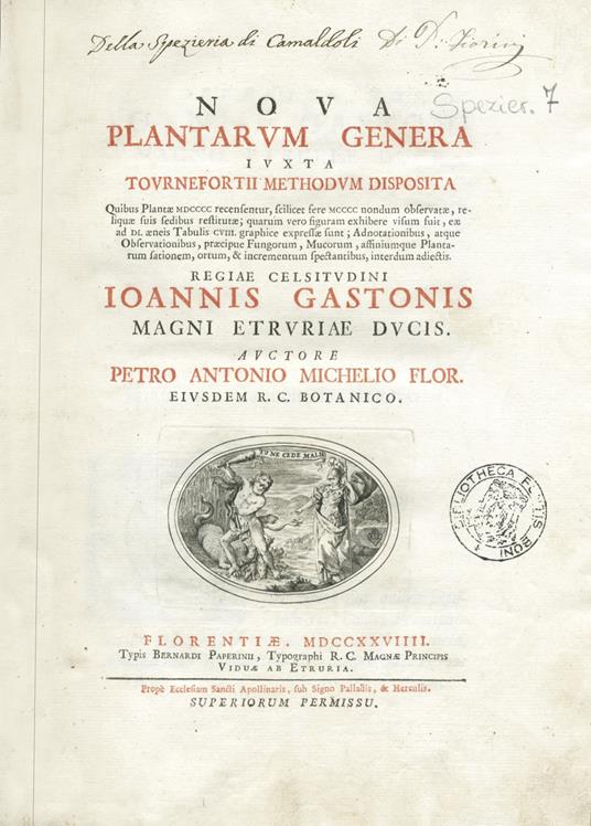 Nova plantarum genera - Petro Antonio Michelio - copertina