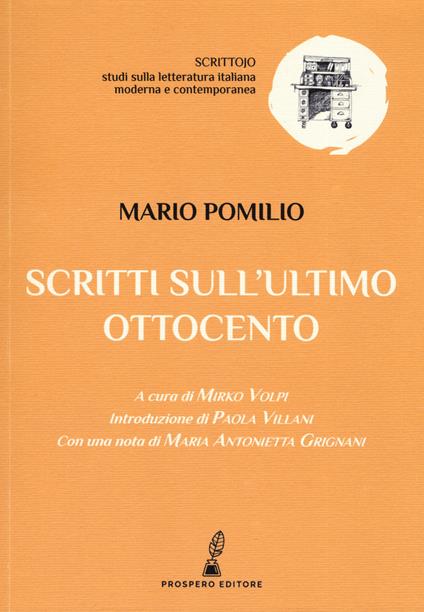 Scritti sull'ultimo Ottocento - Mario Pomilio - copertina