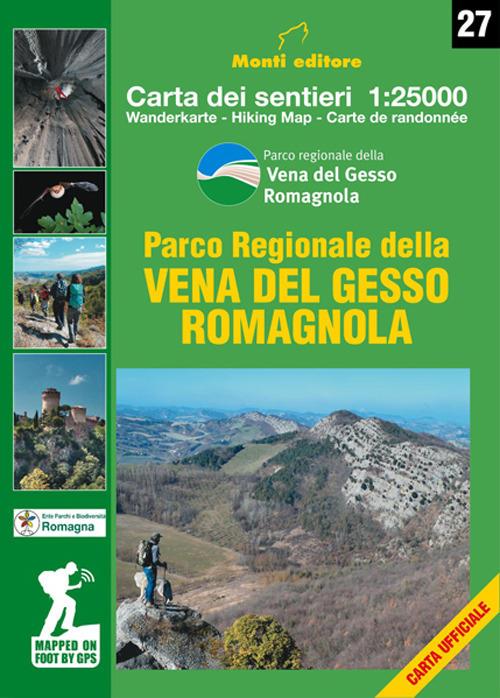 Parco Regionale della Vena del Gesso Romagnola. carta dei sentieri 1:25000 - Raffaele Monti - copertina