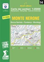 Monte Nerone. Apecchio, Mercatello sul Metauro, Piobbico, Pianello 1:25.000