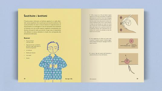 Con ago e filo. Un manuale per rammendare abiti, abitudini e cuori. Ediz. a colori - Sonya Montenegro,Nina Montenegro - 6